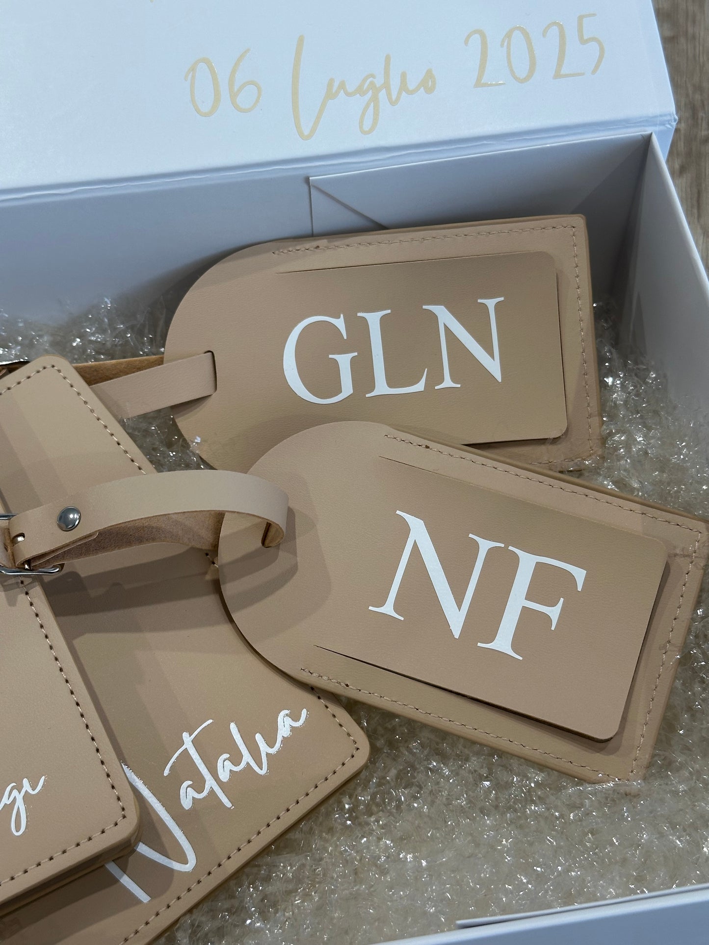 Tag valigia in similpelle