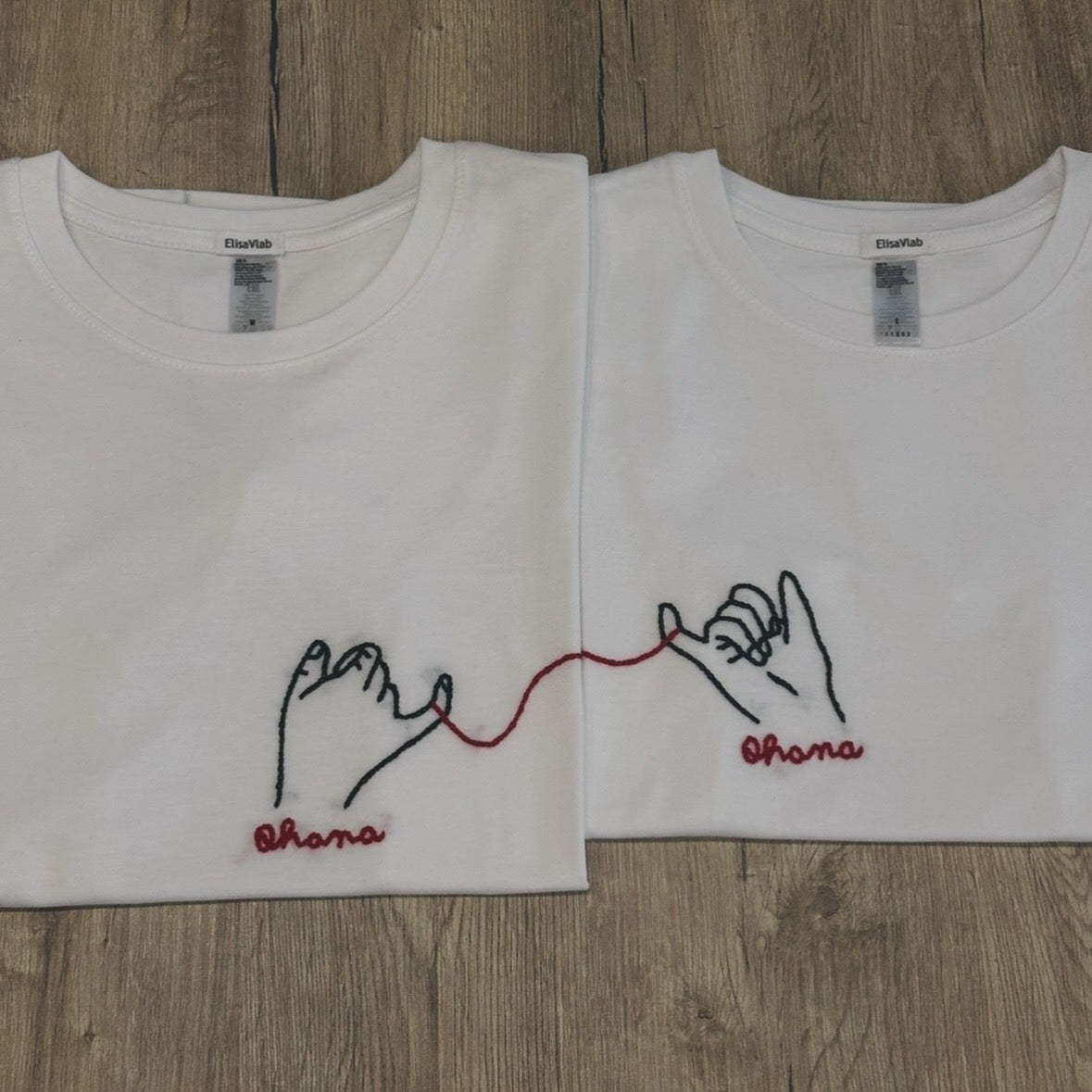 Coppia di t-shirt "FILO ROSSO"