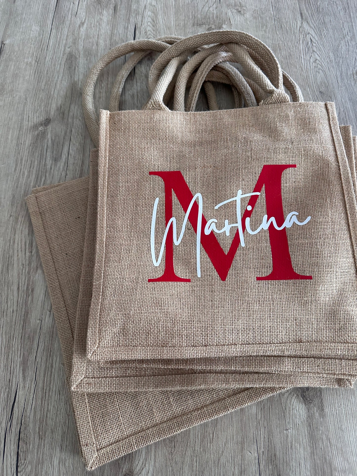 Bag in iuta personalizzata con nome