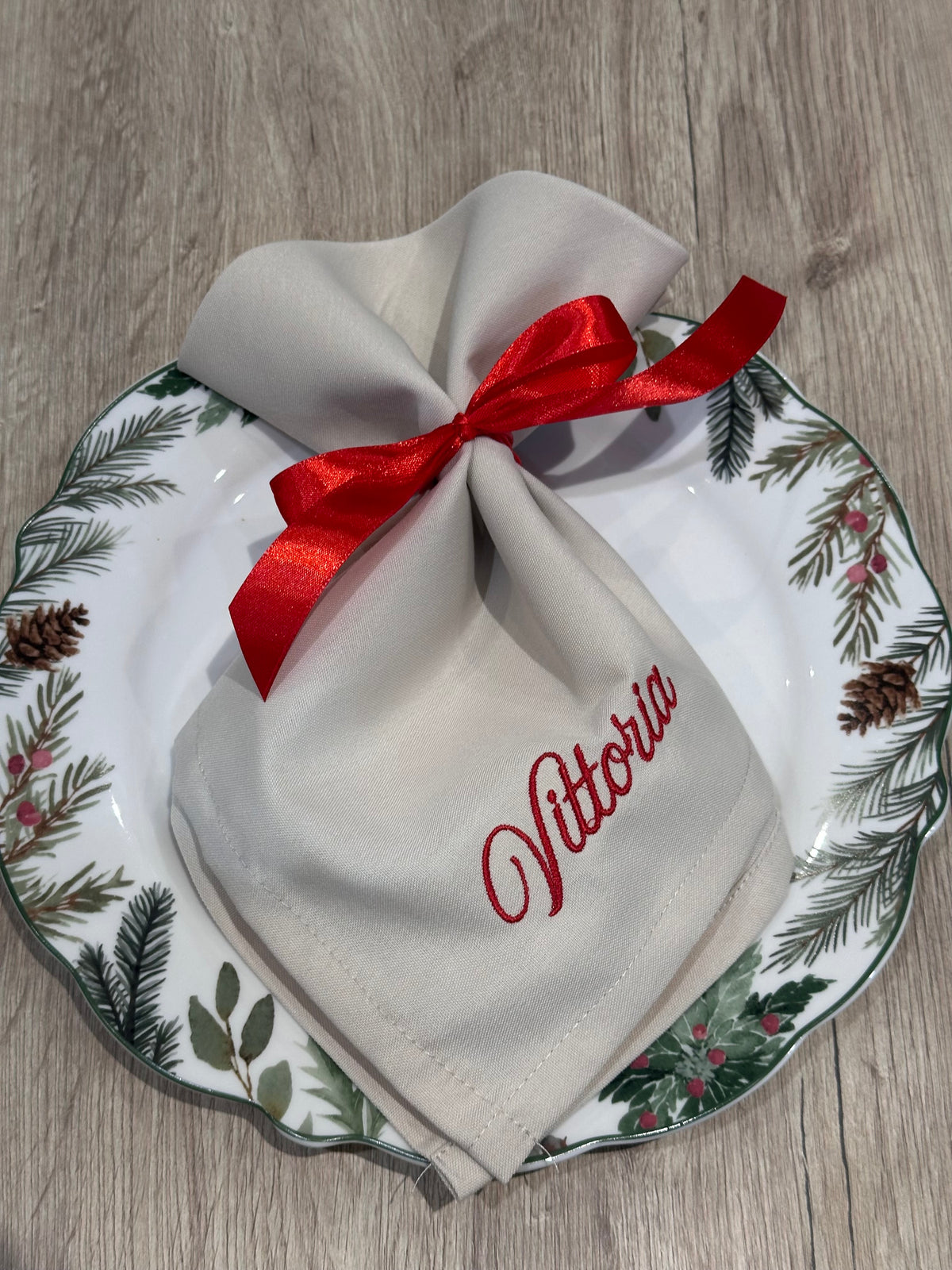 Set da 4 tovaglioli ricamati