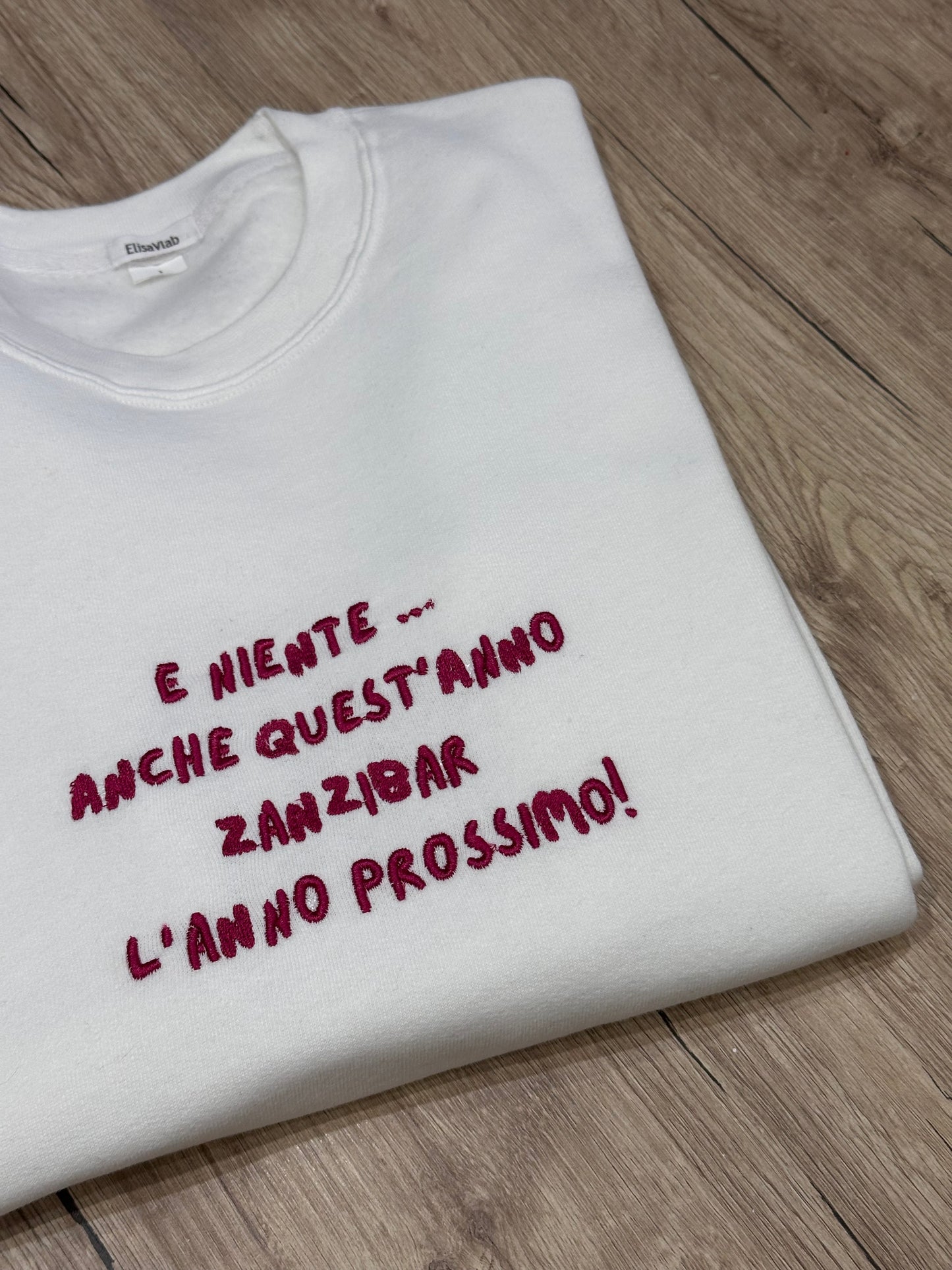 Personalizza la tua felpa - ricamo a macchina