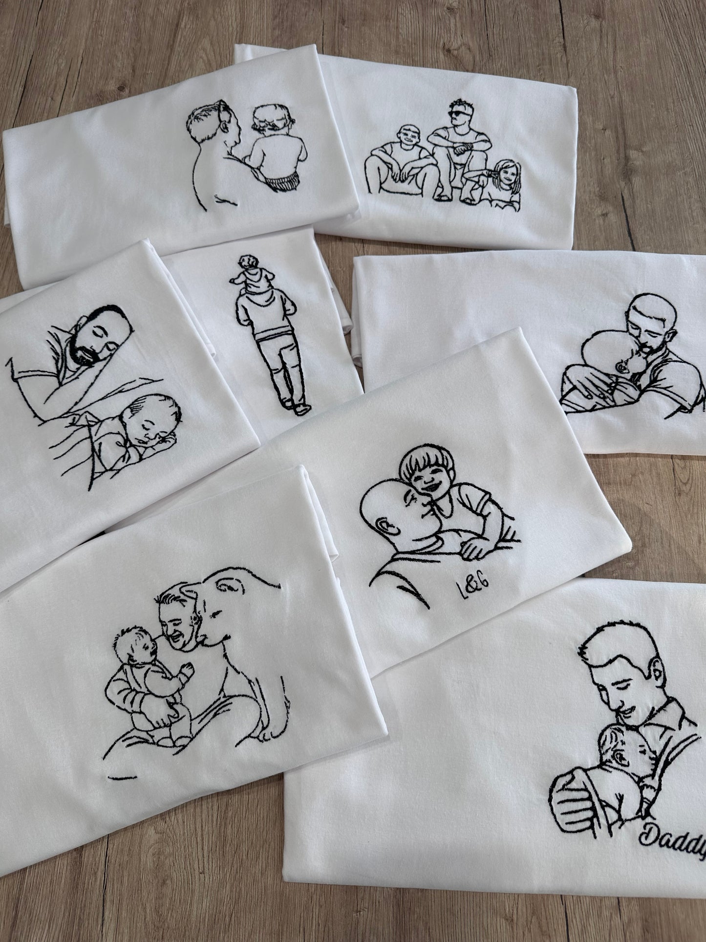 T-shirt con foto ricamata