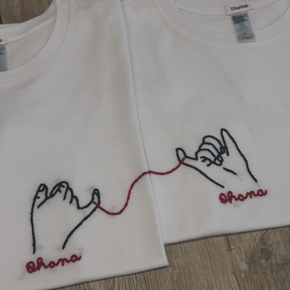 Coppia di t-shirt "FILO ROSSO"