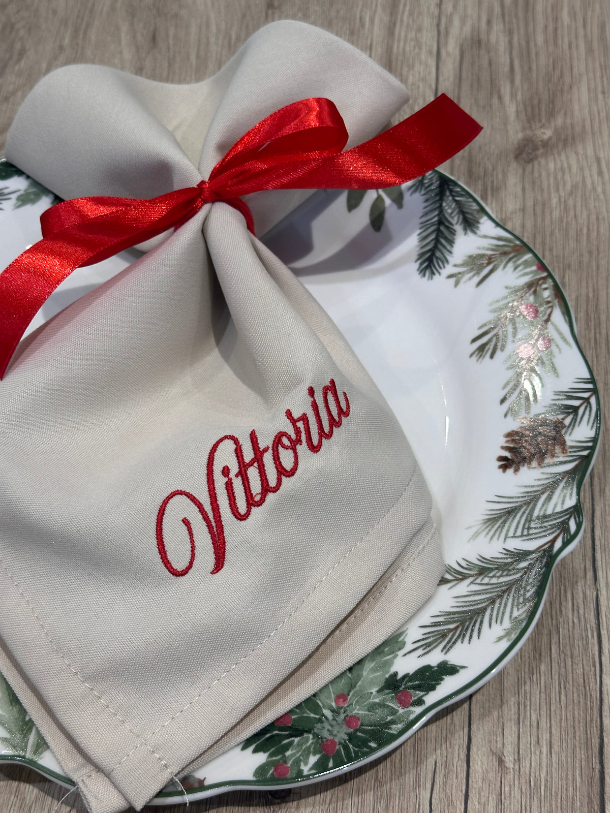 Set da 4 tovaglioli ricamati