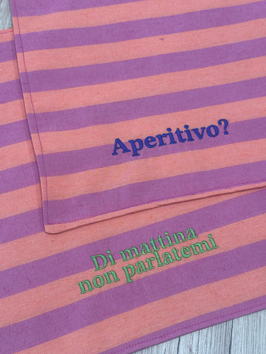 Tovaglietta ricamata - Aperitivo ?