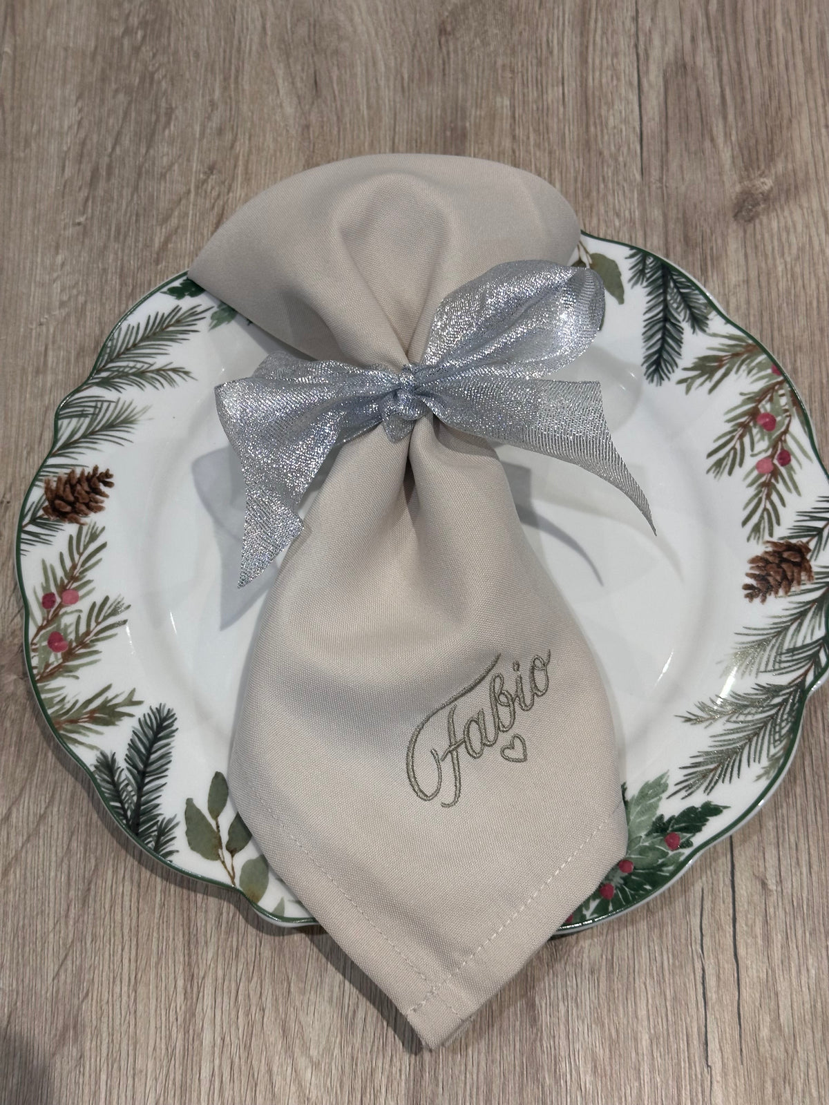 Set da 4 tovaglioli ricamati
