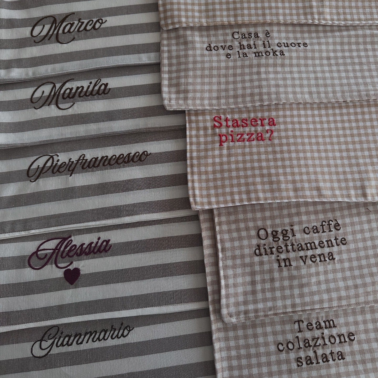 Tovagliette personalizzate