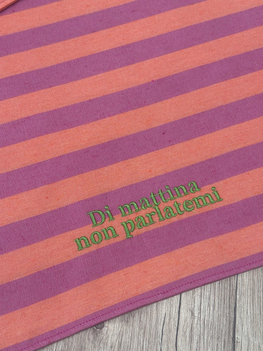 Tovaglietta ricamata-Di mattina non parlatemi